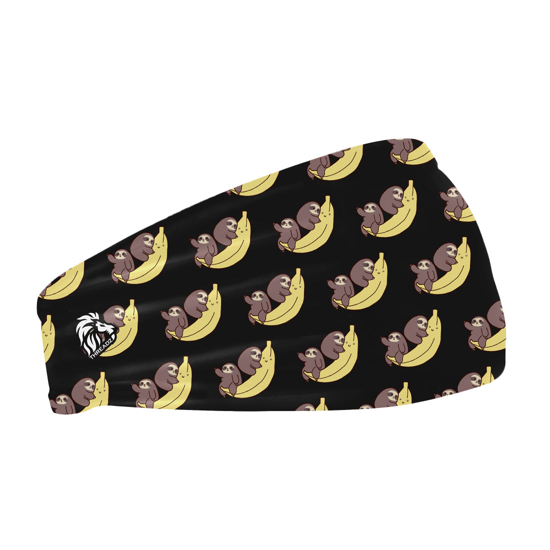 Banana Sloth Headband- Black